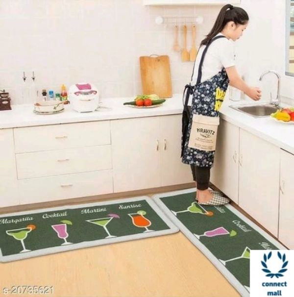 Stylo Kitchen Mat Combo Pack Of 2 - PVC